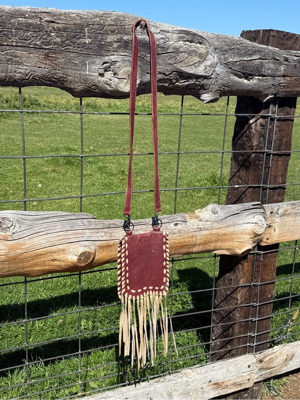 Fringe Crossbody Bag in Burgundy - Women Bags